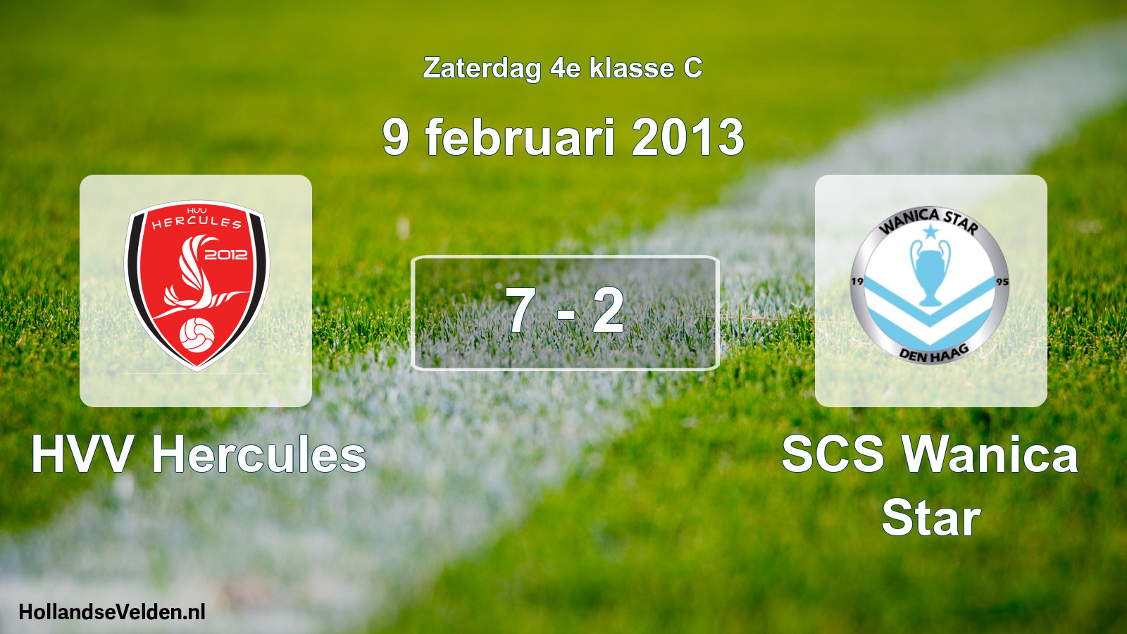 Total number of matches played: HVV Hercules - SCS Wanica Star 7 - 2 (9 February 2013)