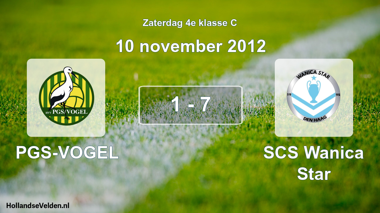 Total number of matches played: PGS-VOGEL - SCS Wanica Star 1 - 7 (10 November 2012)