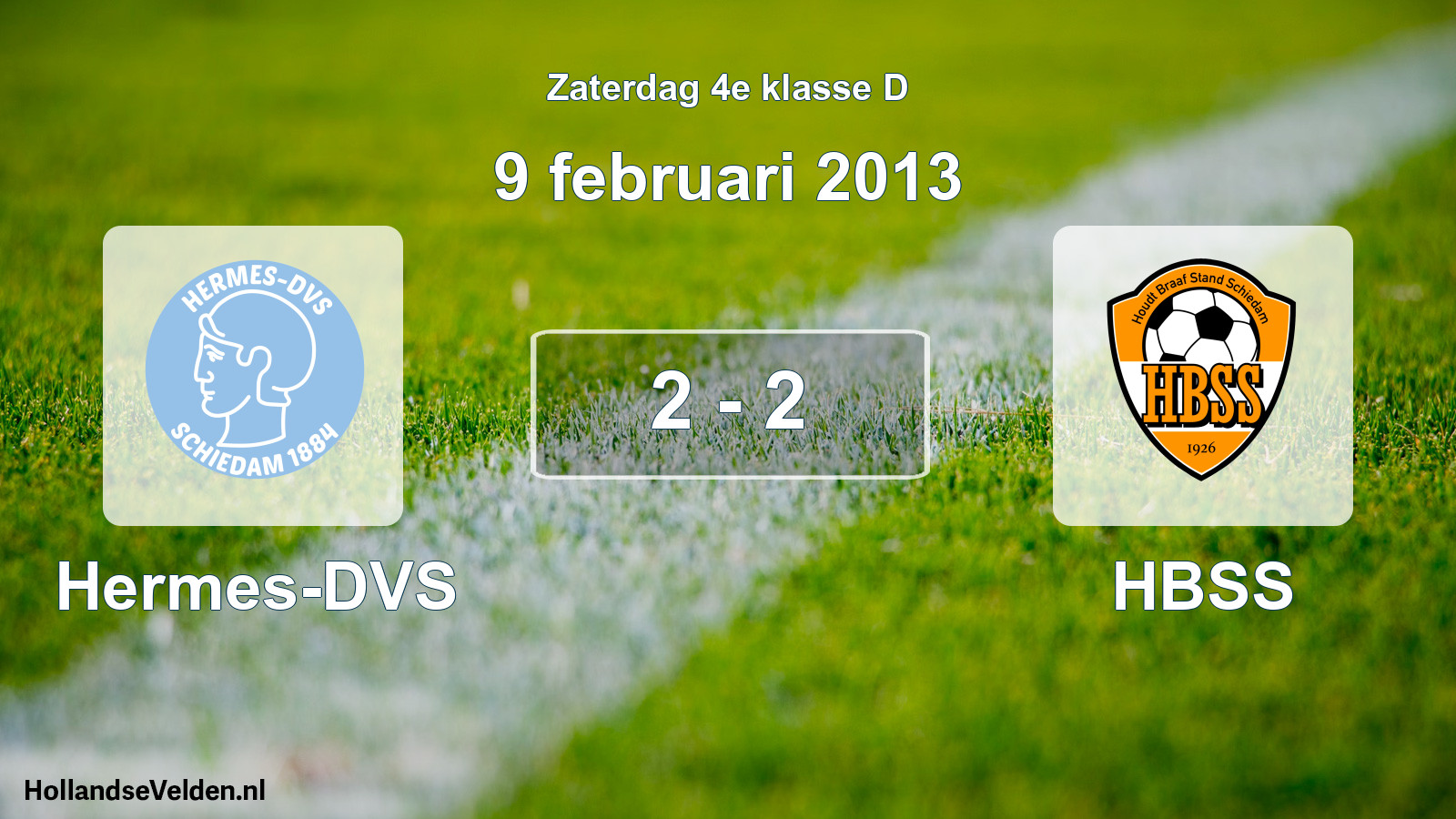 Total number of matches played: Hermes-DVS - HBSS 2 - 2 (9 February 2013)
