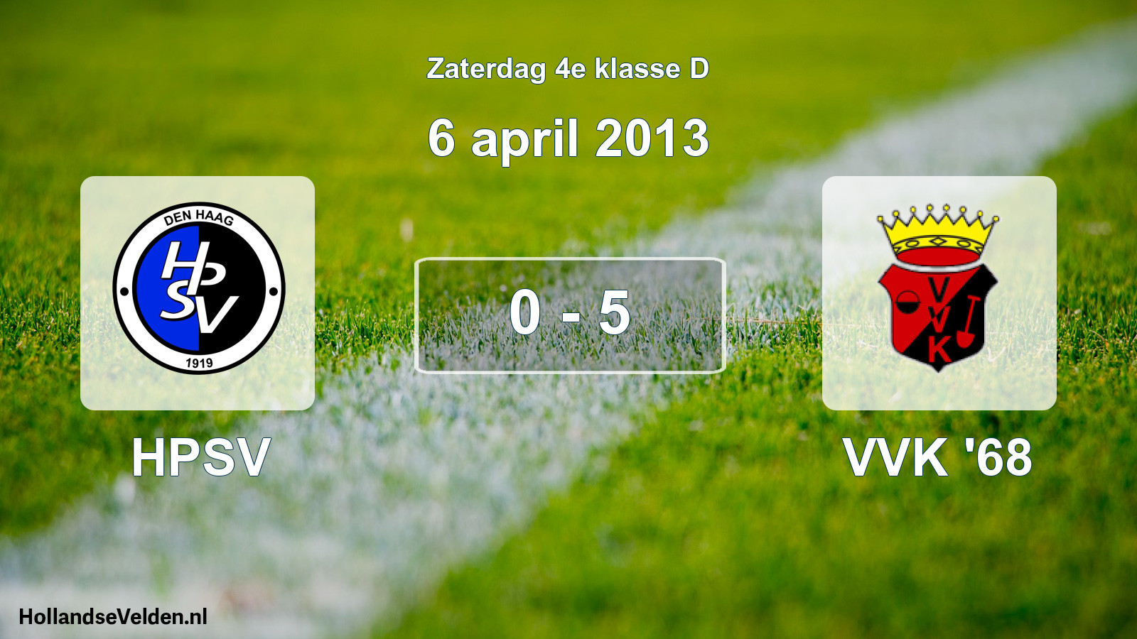 Total number of matches played: HPSV - VVK '68 0 - 5 (6 April 2013)