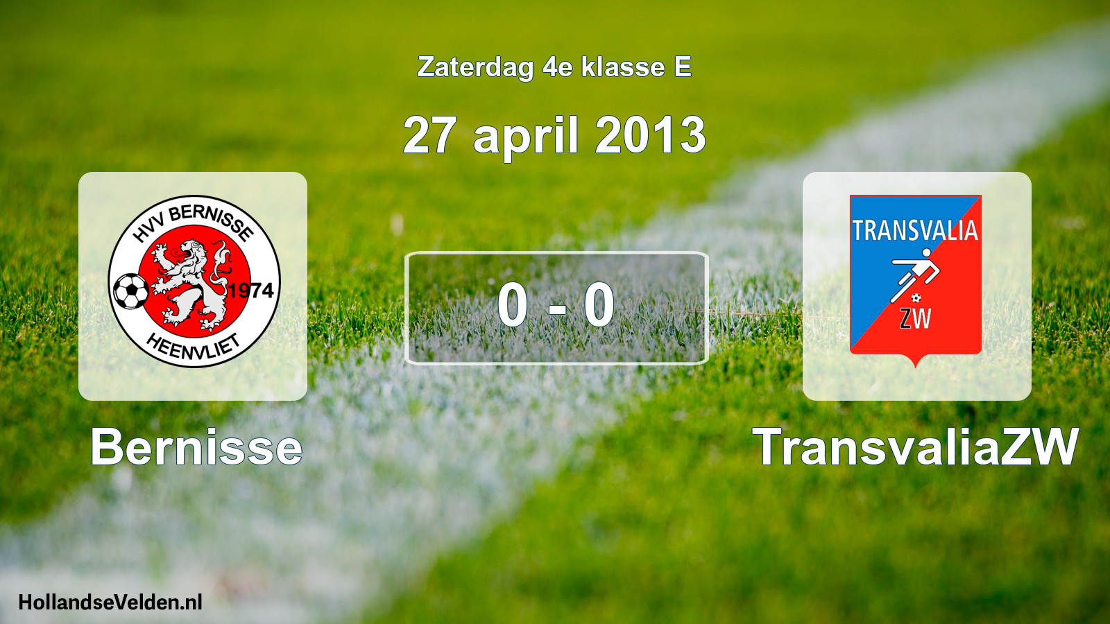 Total number of matches played: Bernisse - TransvaliaZW 0 - 0 (27 April 2013)