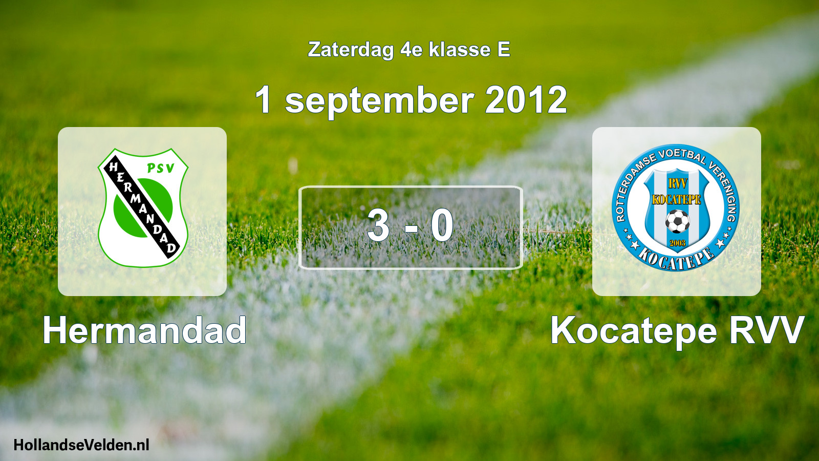 Total number of matches played: Hermandad - Kocatepe RVV 3 - 0 (1 September 2012)