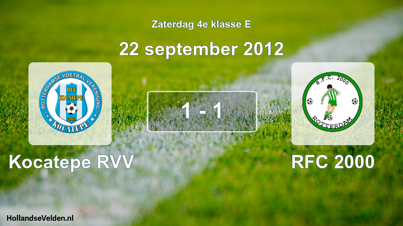 Total number of matches played: Kocatepe RVV - RFC 2000 1 - 1 (22 September 2012)