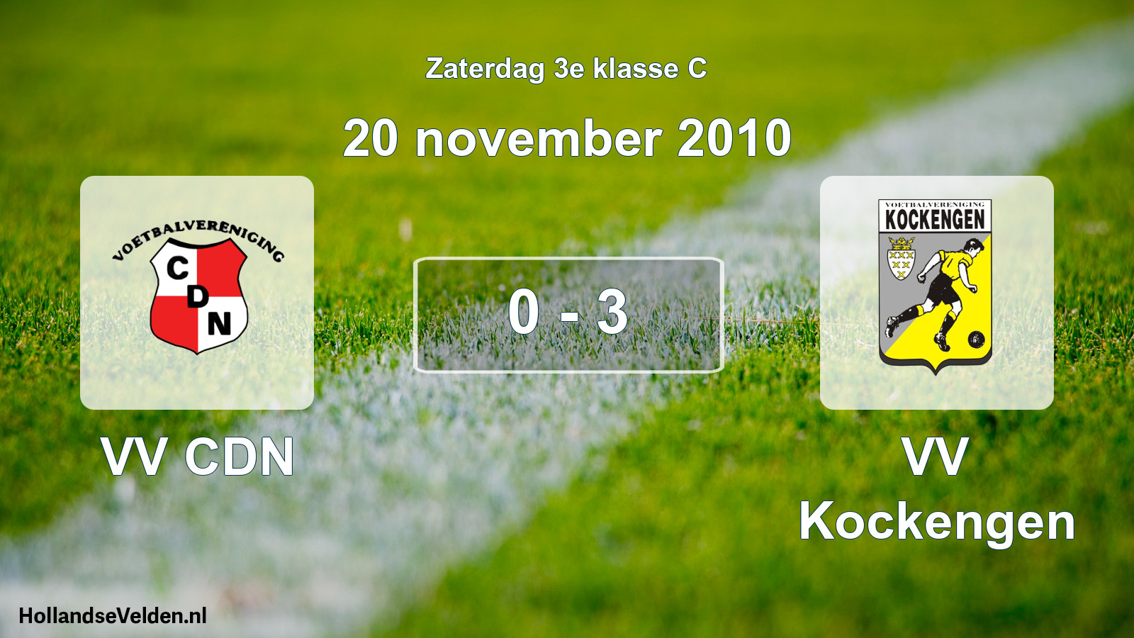 Total number of matches played: VV CDN - VV Kockengen 0 - 3 (20 November 2010)