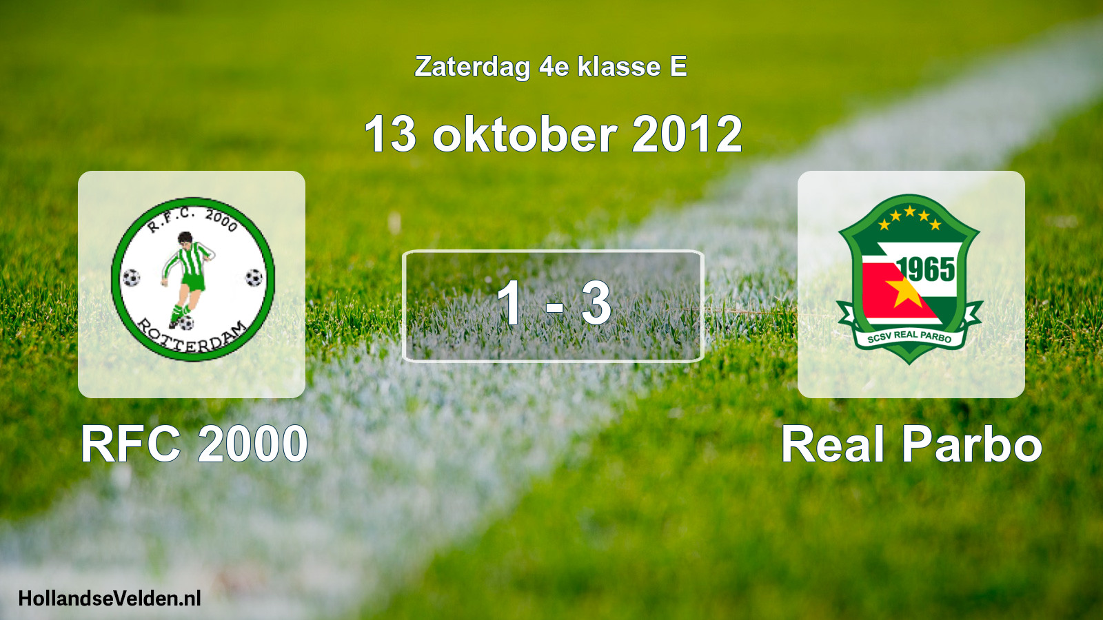 Total number of matches played: RFC 2000 - Real Parbo 1 - 3 (13 October 2012)