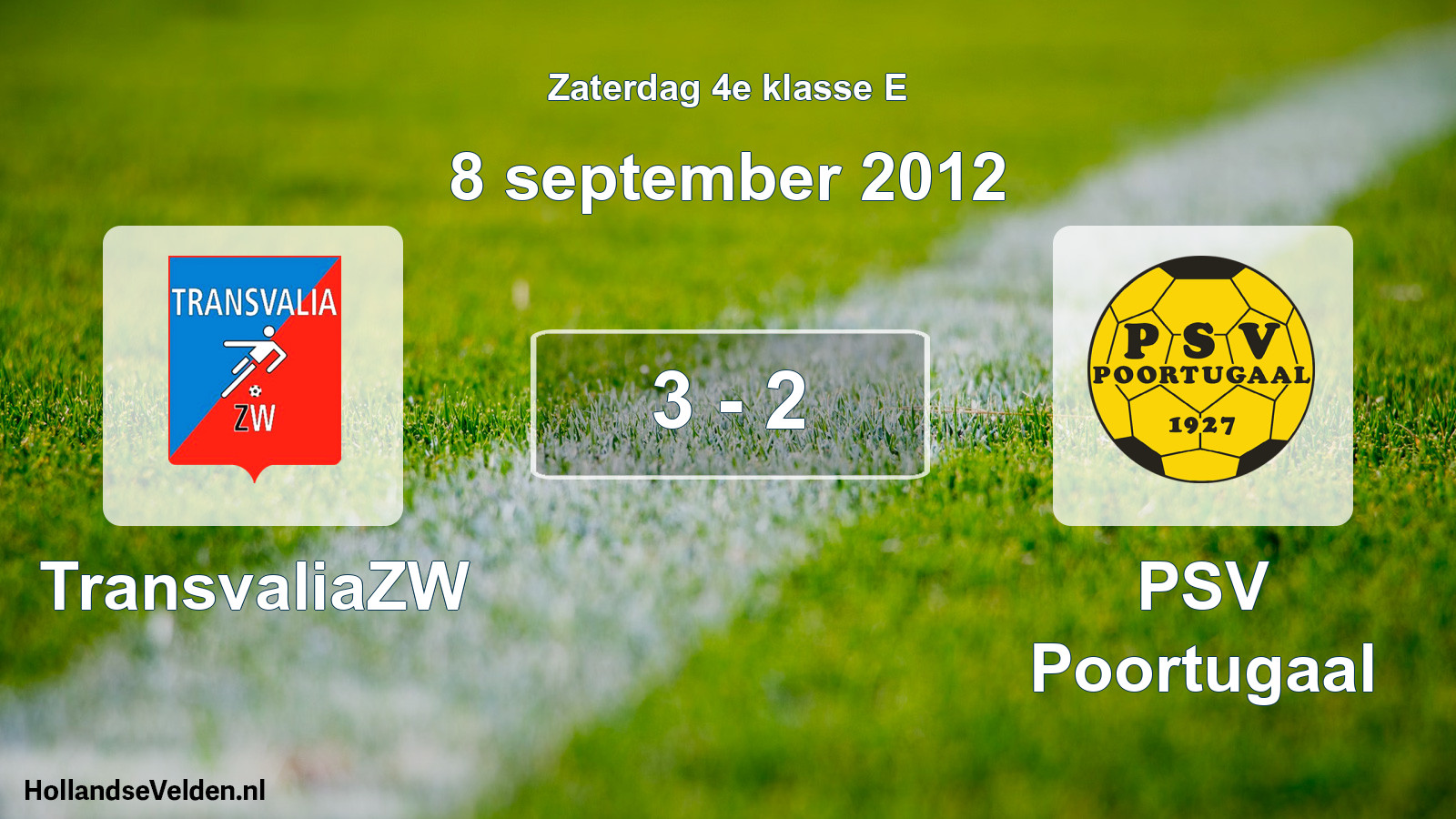 Total number of matches played: TransvaliaZW - PSV Poortugaal 3 - 2 (8 September 2012)
