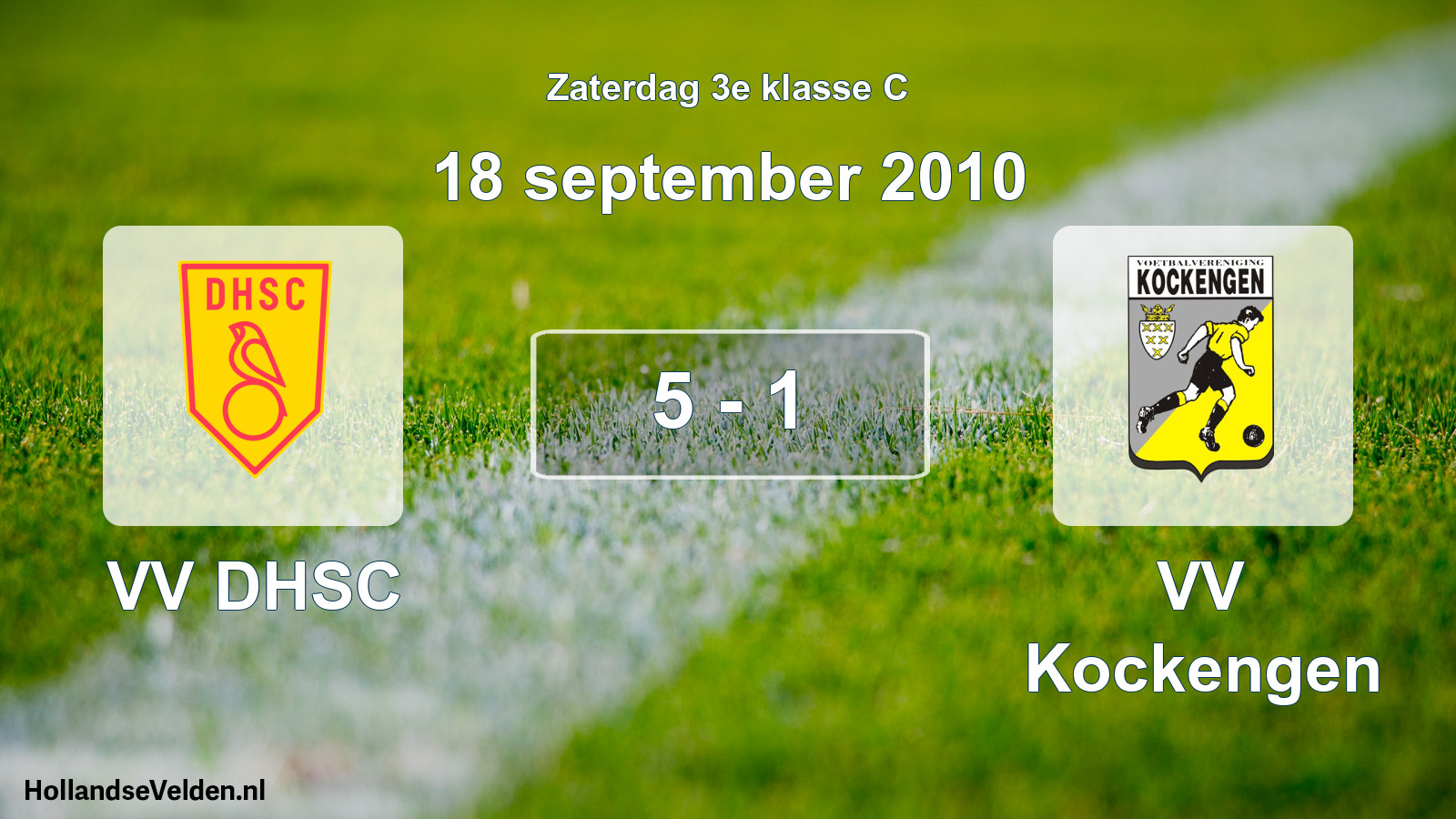 Total number of matches played: VV DHSC - VV Kockengen 5 - 1 (18 September 2010)