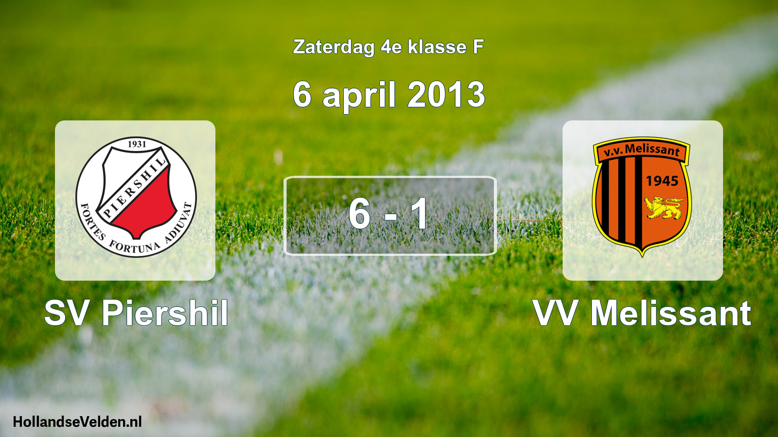 Total number of matches played: SV Piershil - VV Melissant 6 - 1 (6 April 2013)