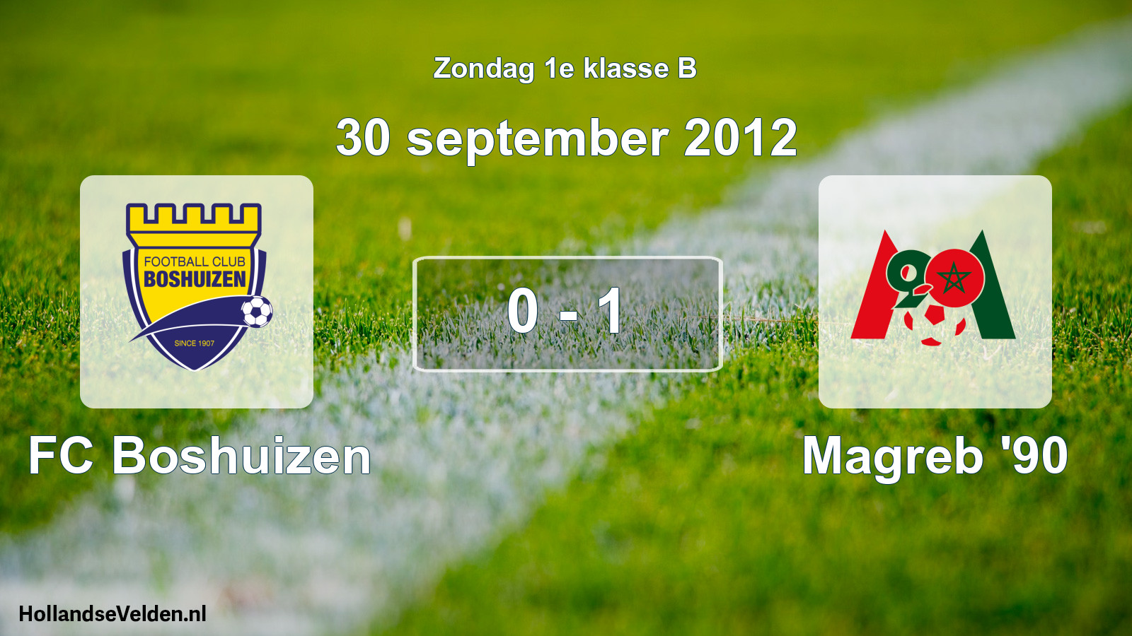 Total number of matches played: FC Boshuizen - Magreb '90 0 - 1 (30 September 2012)