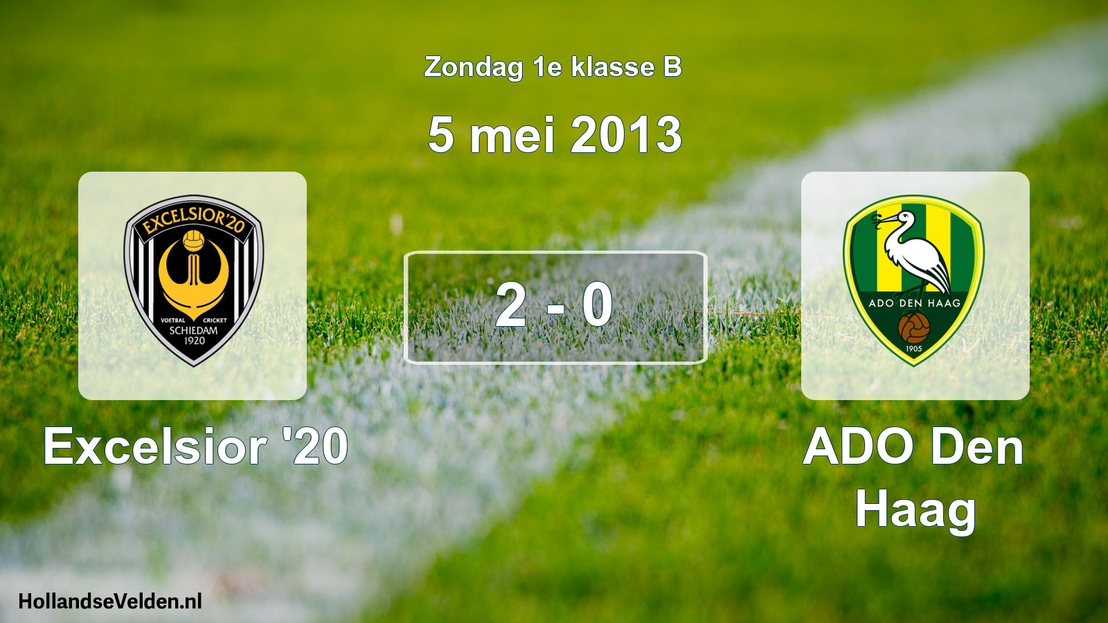 Total number of matches played: Excelsior '20 - ADO Den Haag 2 - 0 (5 May 2013)