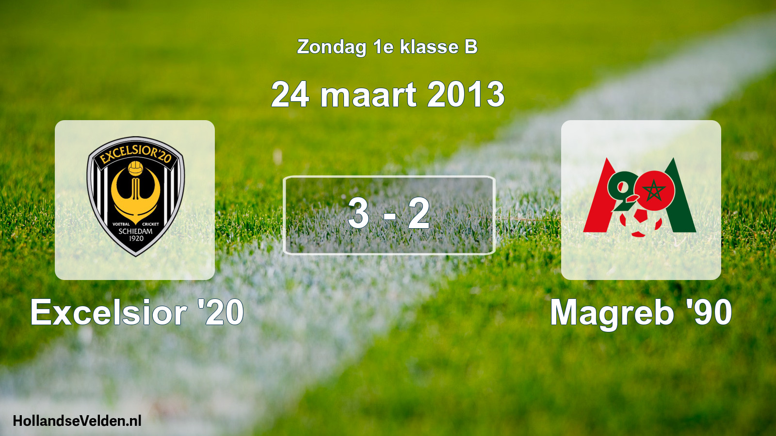 Total number of matches played: Excelsior '20 - Magreb '90 3 - 2 (24 March 2013)