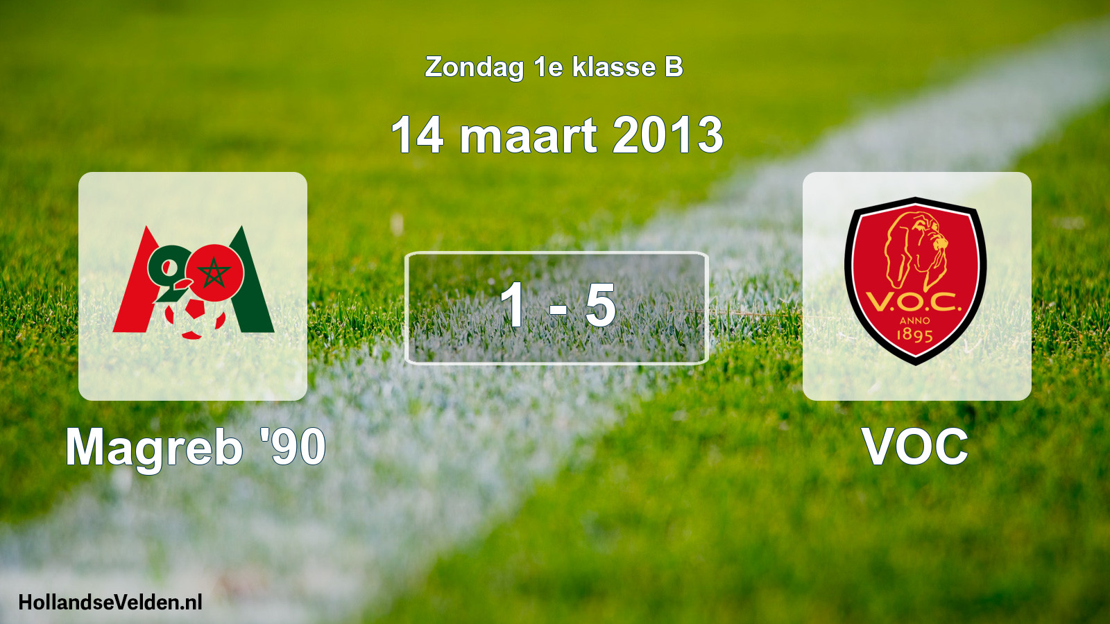 Total number of matches played: Magreb '90 - VOC 1 - 5 (14 March 2013)