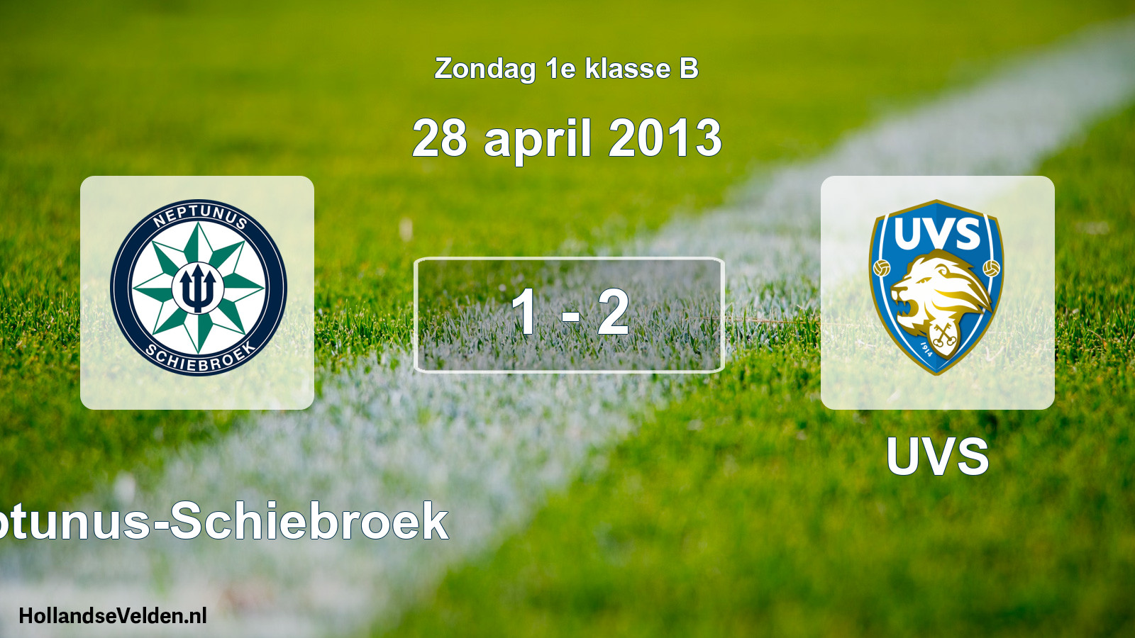 Total number of matches played: Neptunus-Schiebroek - UVS 1 - 2 (28 April 2013)