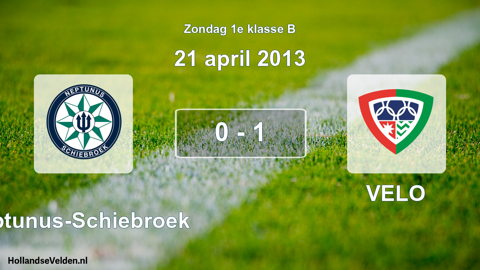 Total number of matches played: Neptunus-Schiebroek - VELO 0 - 1 (21 April 2013)