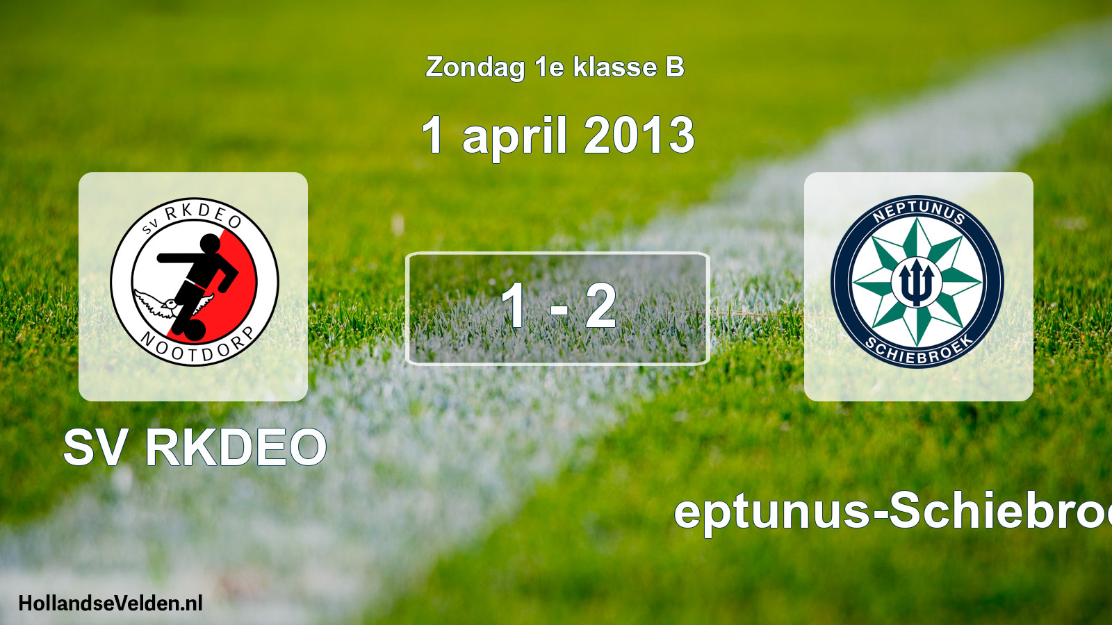 Total number of matches played: SV RKDEO - Neptunus-Schiebroek 1 - 2 (1 April 2013)