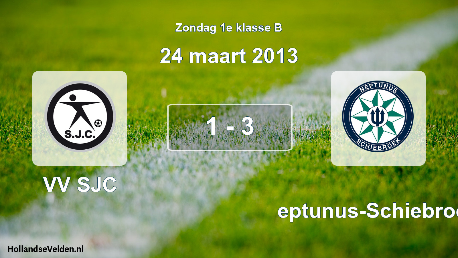 Total number of matches played: VV SJC - Neptunus-Schiebroek 1 - 3 (24 March 2013)