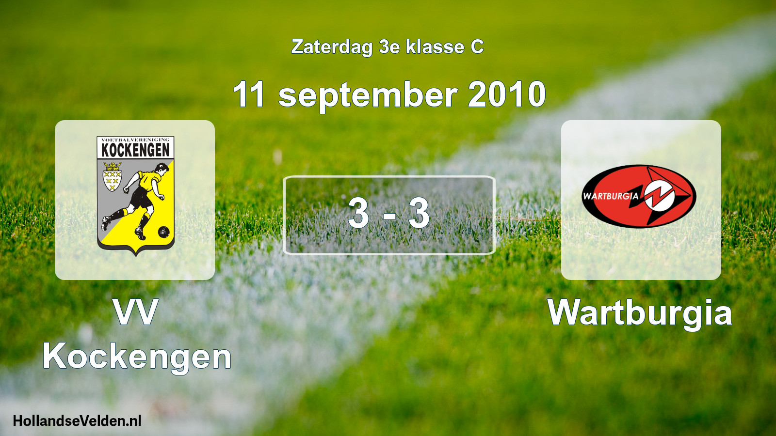 Total number of matches played: VV Kockengen - Wartburgia 3 - 3 (11 September 2010)