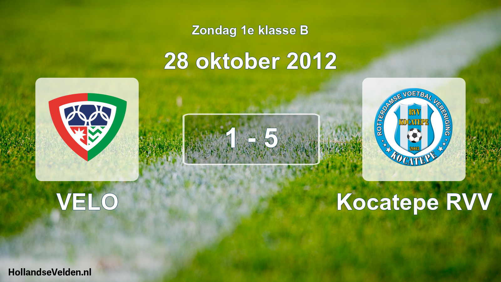 Total number of matches played: VELO - Kocatepe RVV 1 - 5 (28 October 2012)