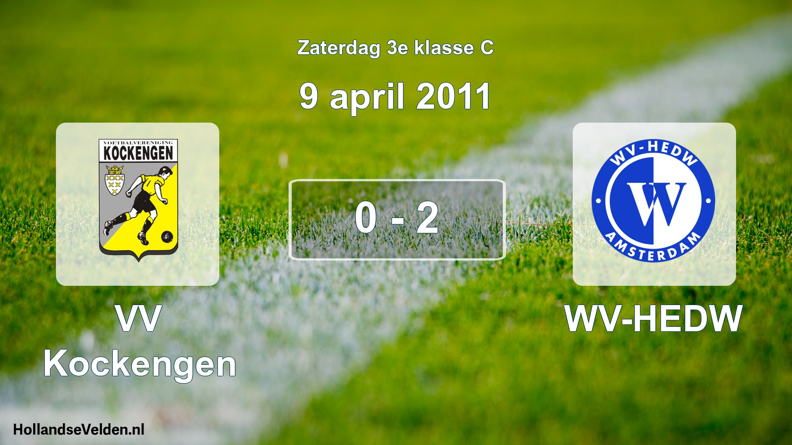 Total number of matches played: VV Kockengen - WV-HEDW 0 - 2 (9 April 2011)
