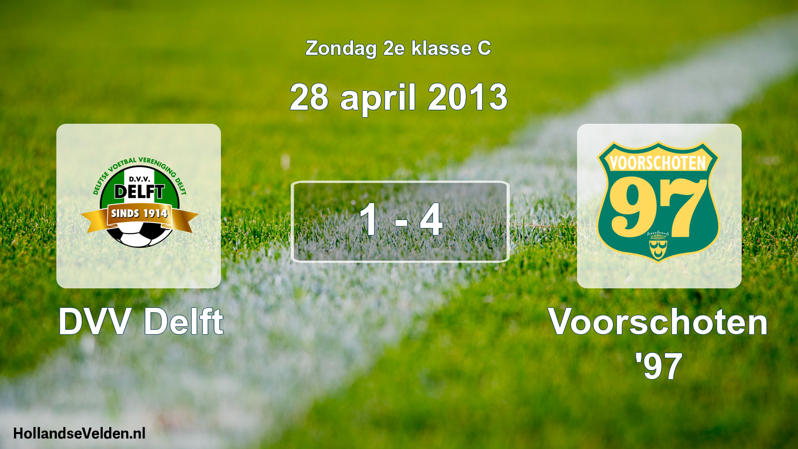 Total number of matches played: DVV Delft - Voorschoten '97 1 - 4 (28 April 2013)
