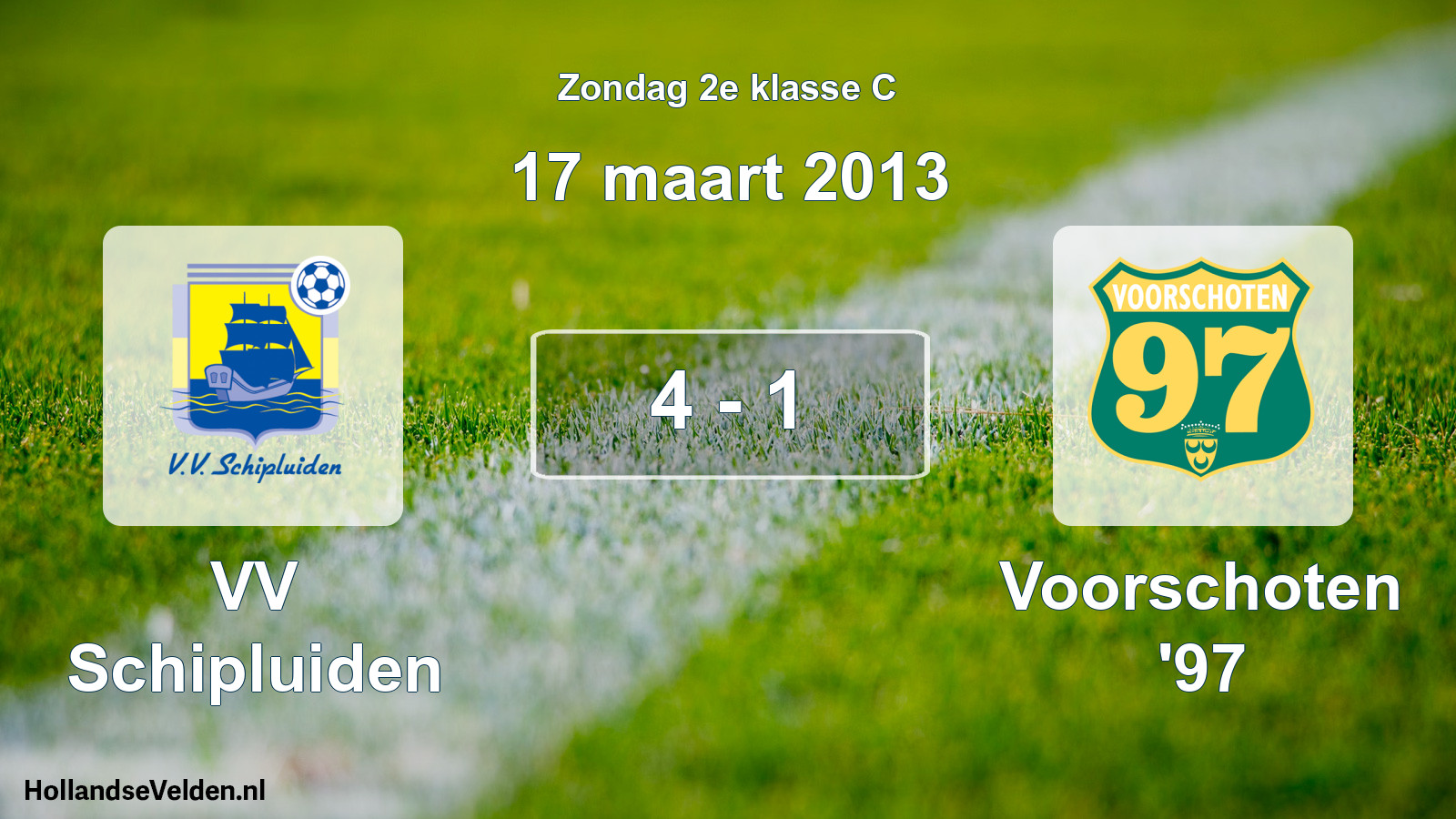 Total number of matches played: VV Schipluiden - Voorschoten '97 4 - 1 (17 March 2013)