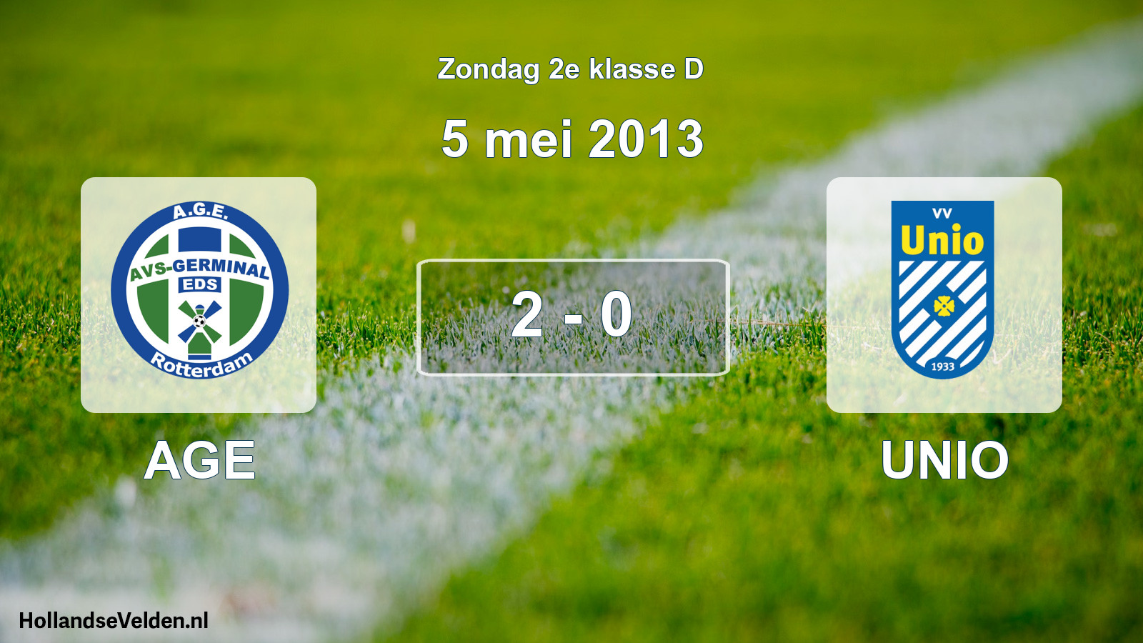 Total number of matches played: AGE - UNIO 2 - 0 (5 May 2013)