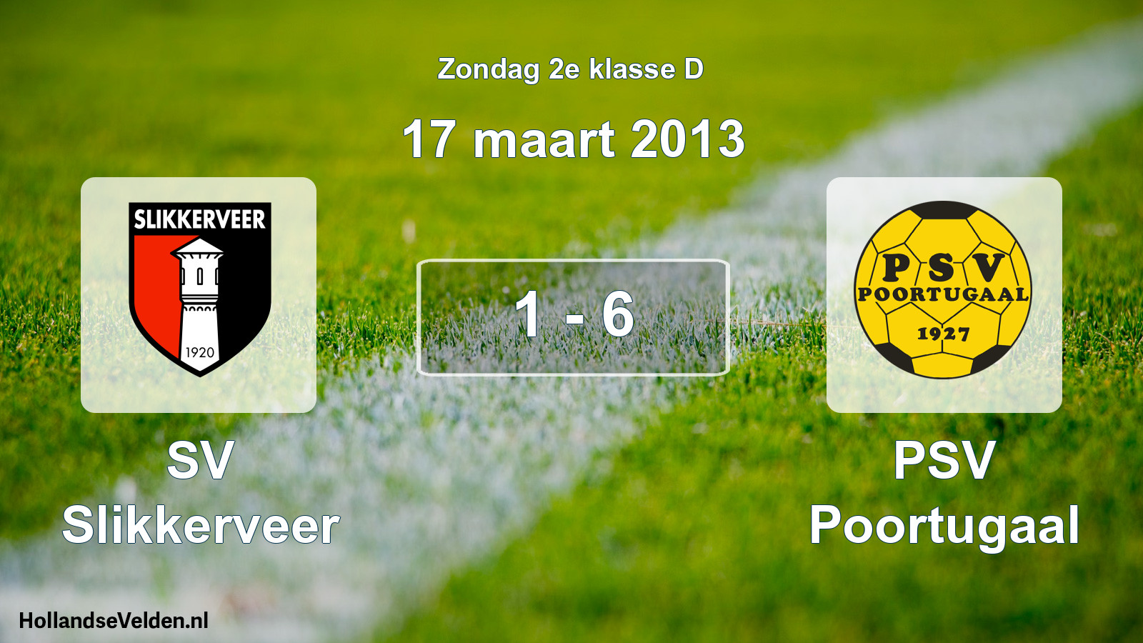 Total number of matches played: SV Slikkerveer - PSV Poortugaal 1 - 6 (17 March 2013)