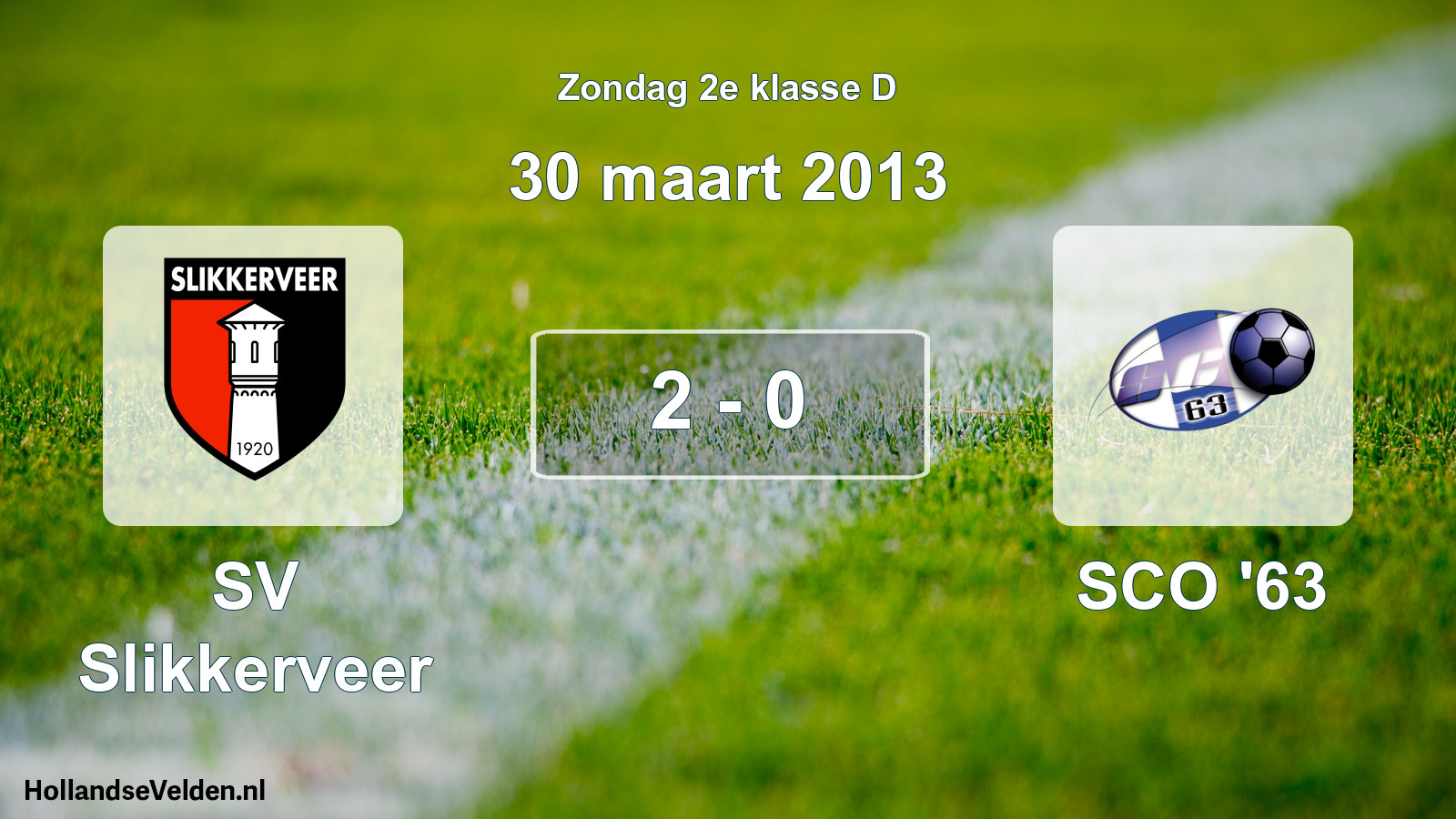 Total number of matches played: SV Slikkerveer - SCO '63 2 - 0 (30 March 2013)