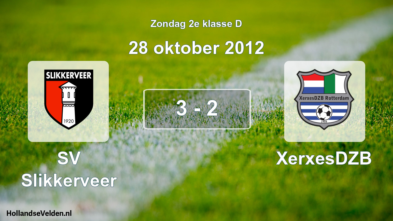 Total number of matches played: SV Slikkerveer - XerxesDZB 3 - 2 (28 October 2012)