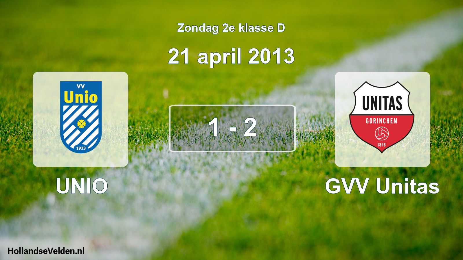 Total number of matches played: UNIO - GVV Unitas 1 - 2 (21 April 2013)