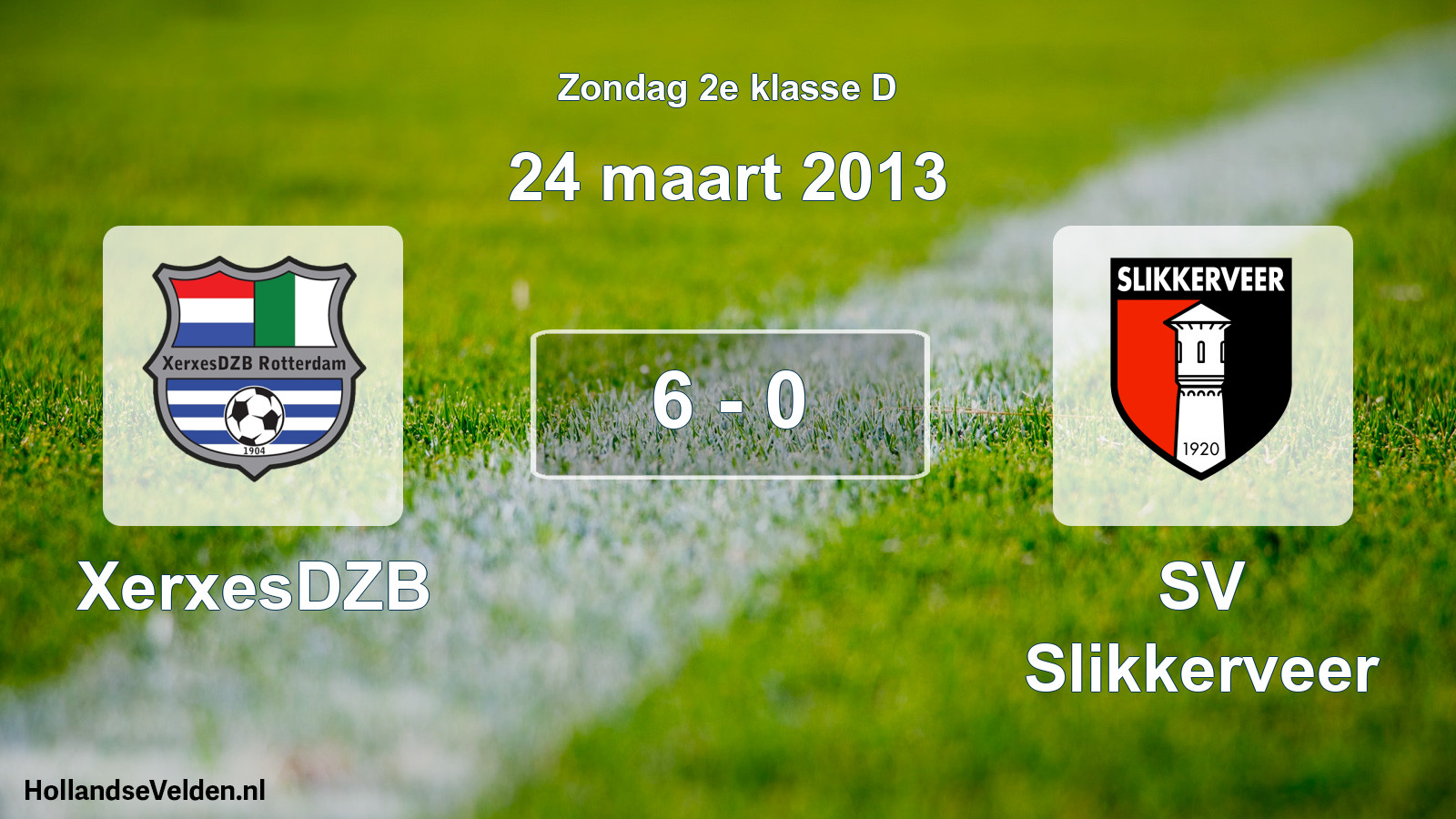 Total number of matches played: XerxesDZB - SV Slikkerveer 6 - 0 (24 March 2013)
