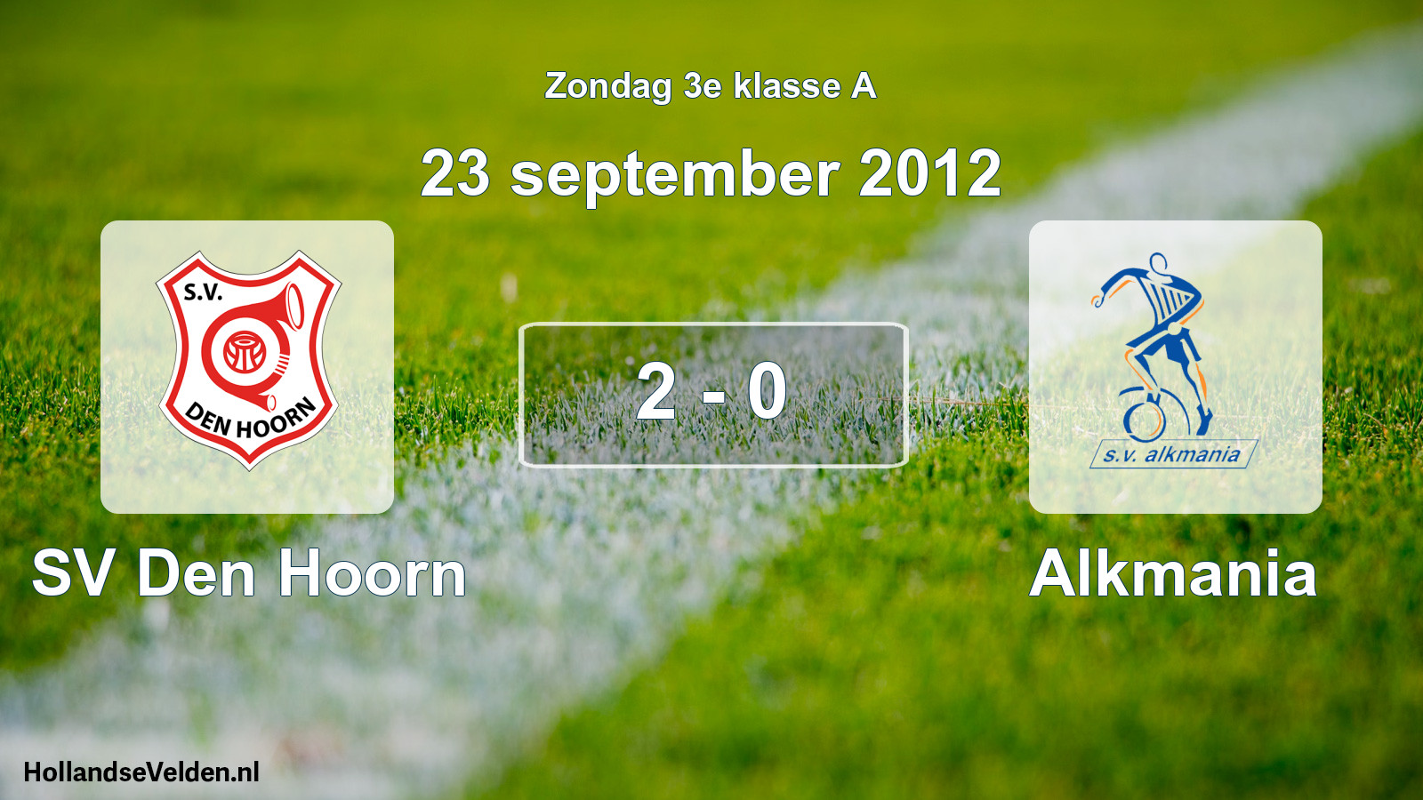 Total number of matches played: SV Den Hoorn - Alkmania 2 - 0 (23 September 2012)