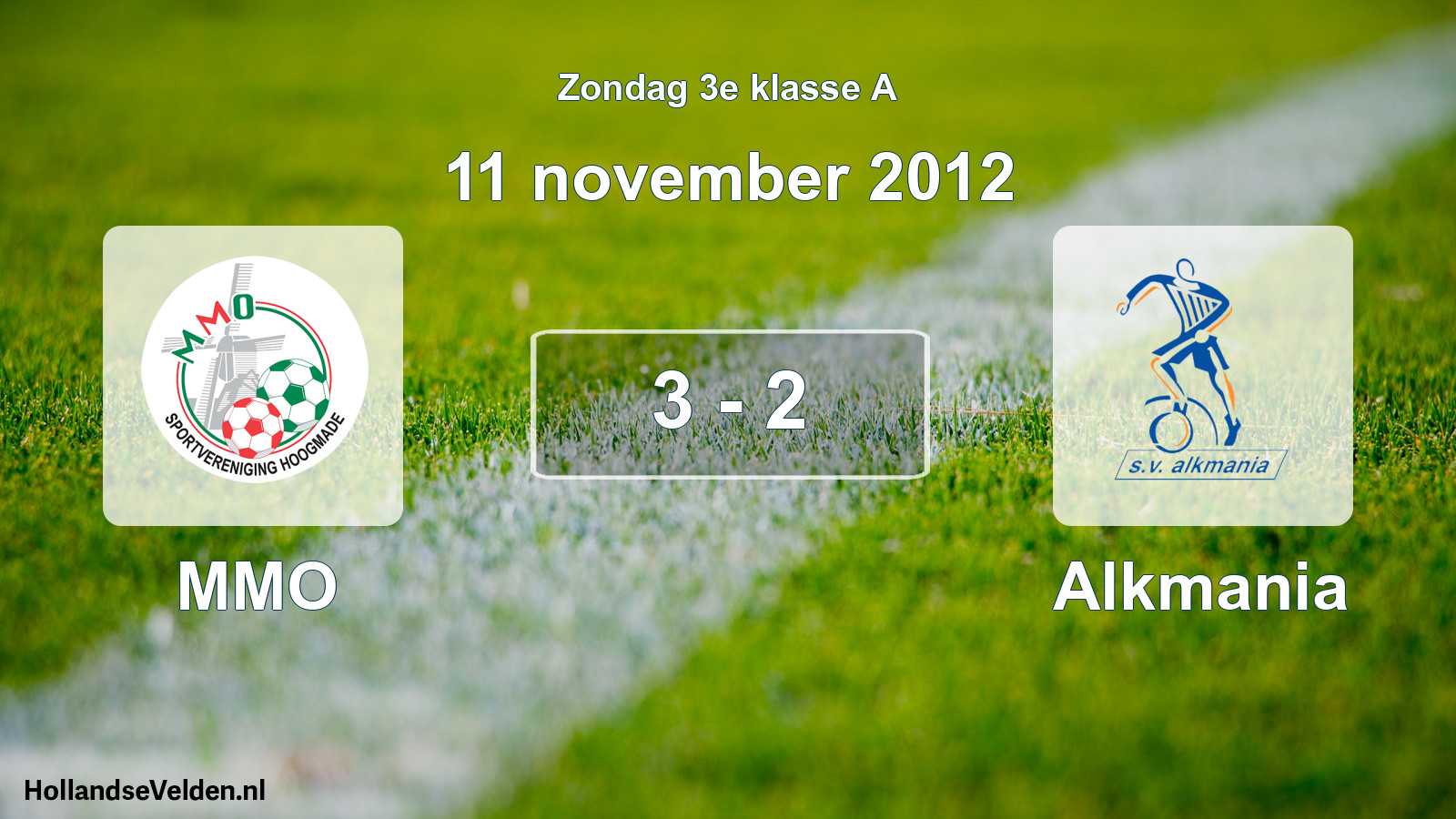Total number of matches played: MMO - Alkmania 3 - 2 (11 November 2012)
