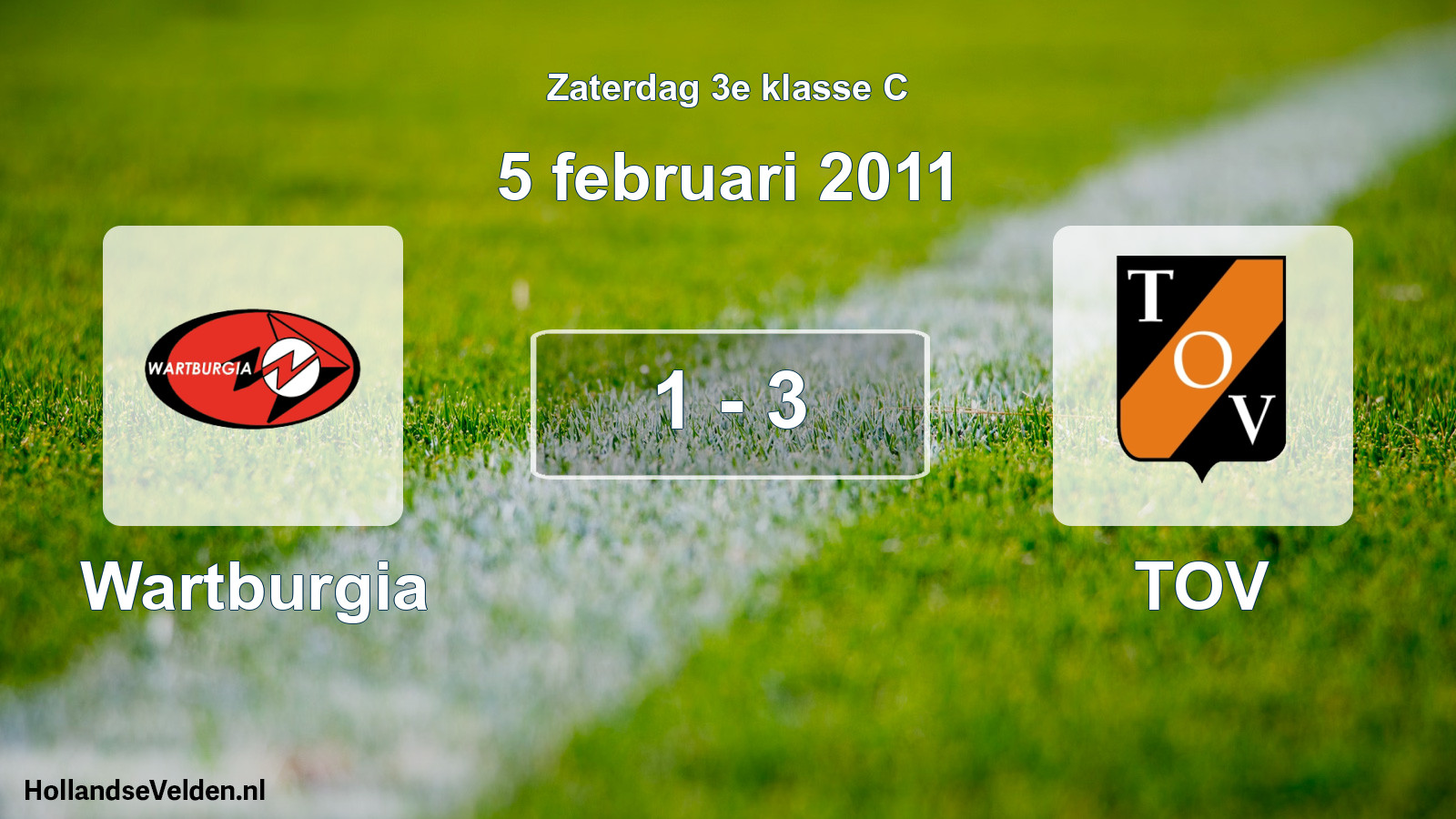 Total number of matches played: Wartburgia - TOV 1 - 3 (5 February 2011)