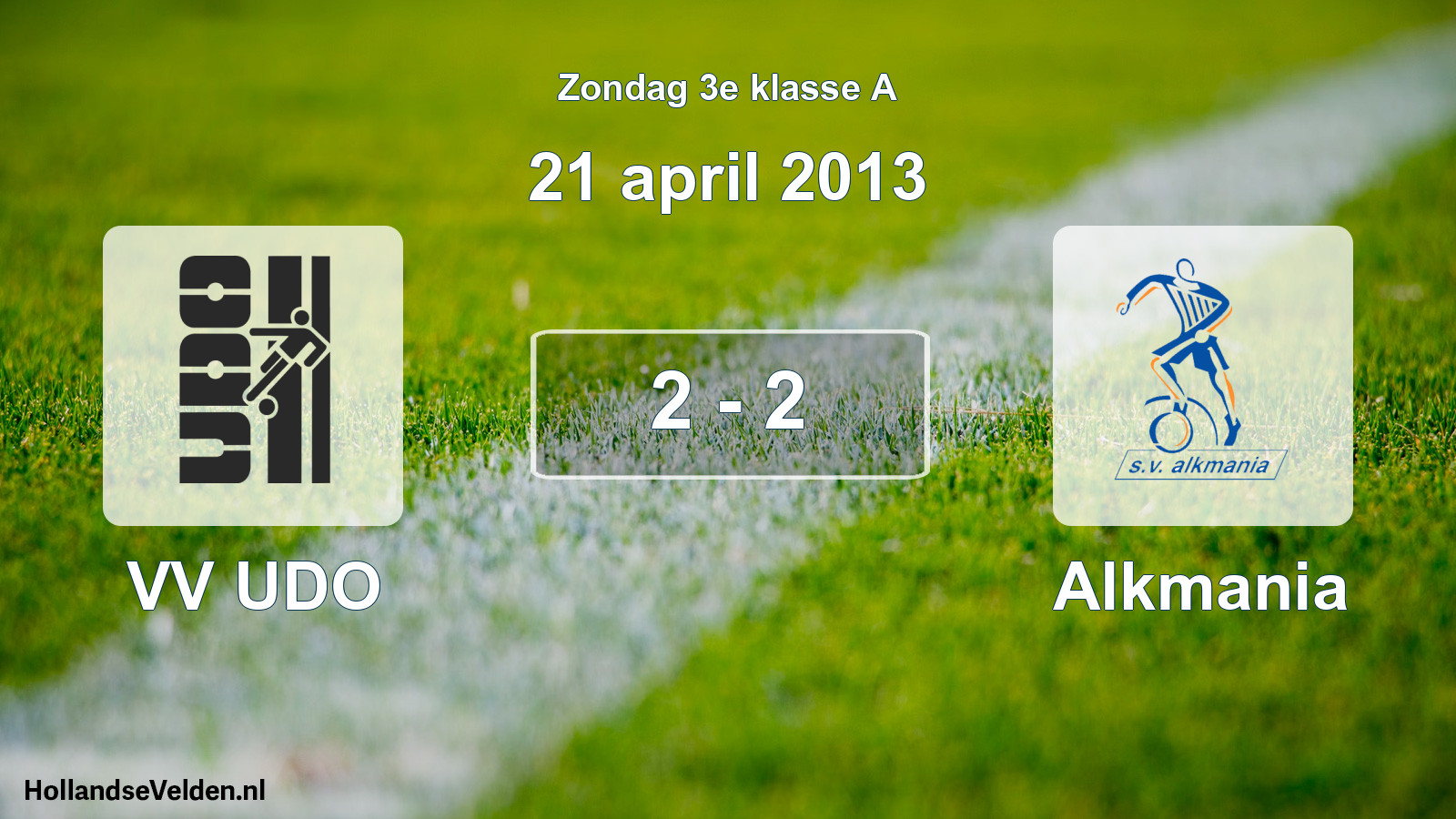 Total number of matches played: VV UDO - Alkmania 2 - 2 (21 April 2013)