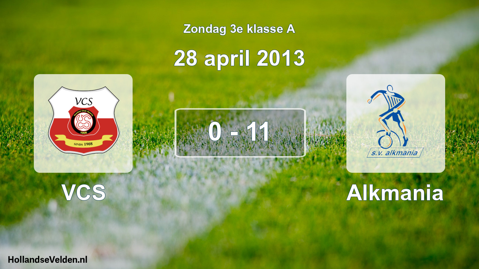 Total number of matches played: VCS - Alkmania 0 - 11 (28 April 2013)