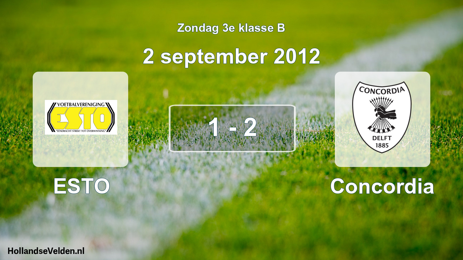 Total number of matches played: ESTO - Concordia 1 - 2 (2 September 2012)