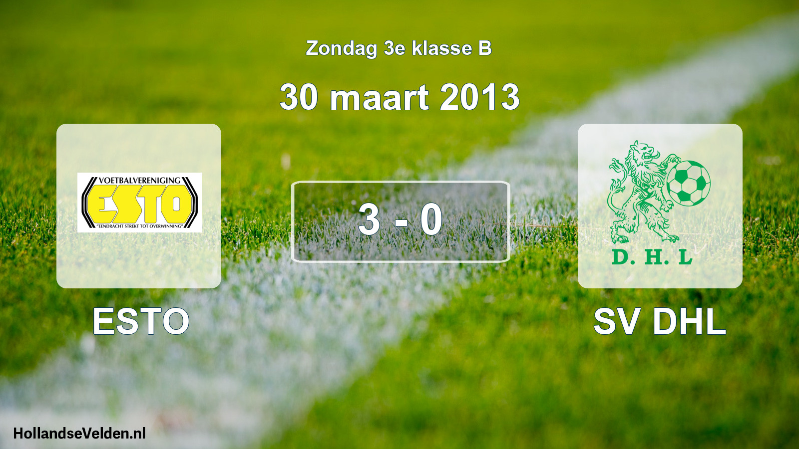 Total number of matches played: ESTO - SV DHL 3 - 0 (30 March 2013)