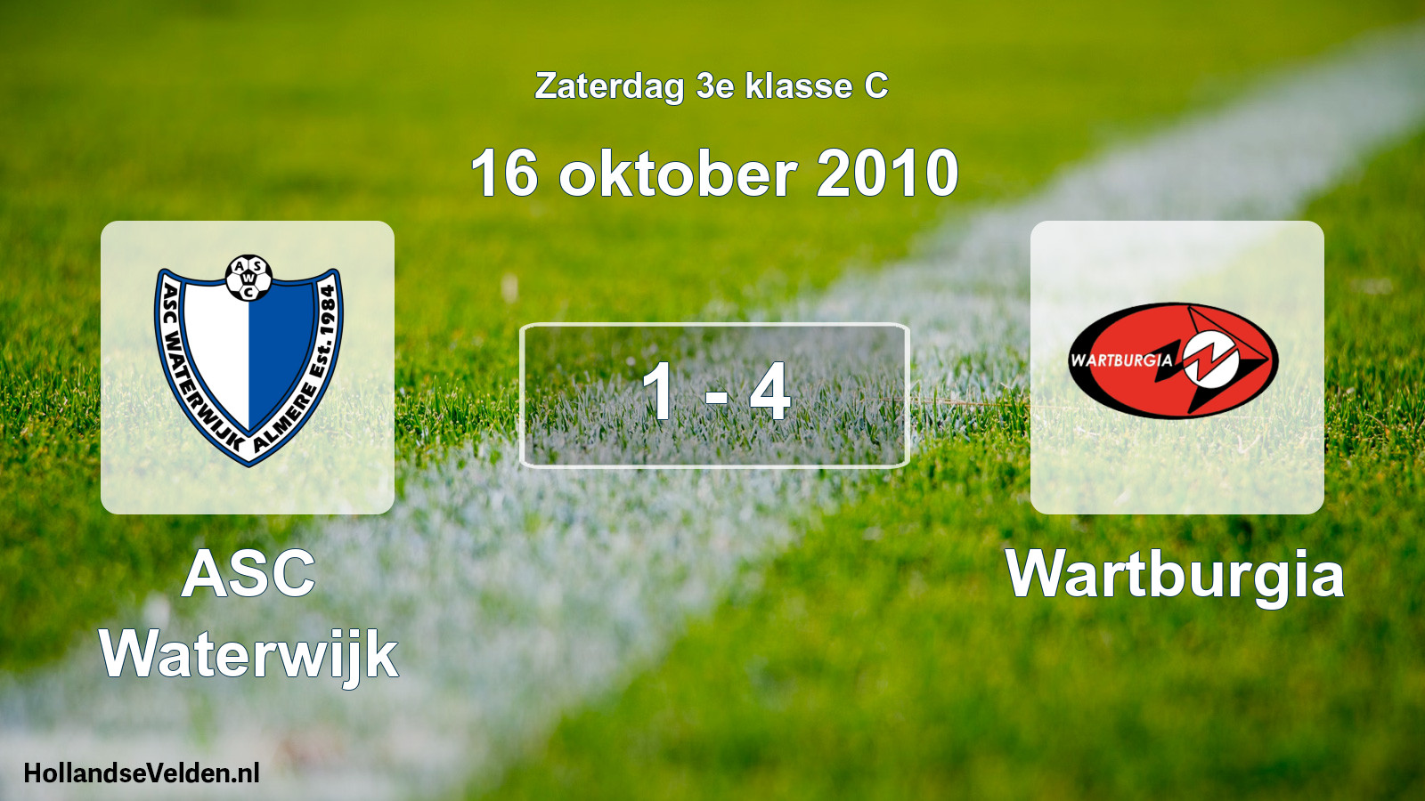 Total number of matches played: ASC Waterwijk - Wartburgia 1 - 4 (16 October 2010)