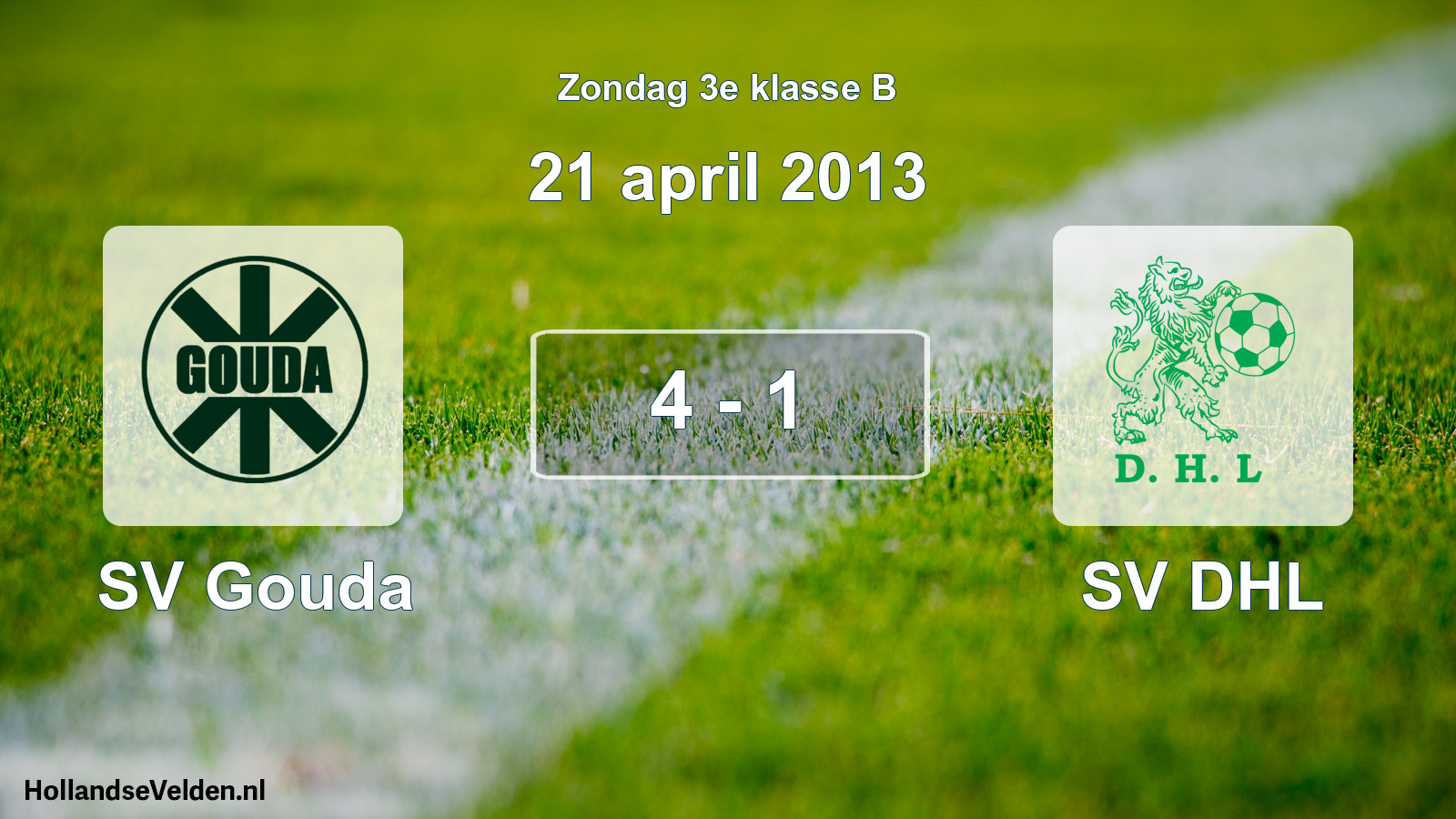 Total number of matches played: SV Gouda - SV DHL 4 - 1 (21 April 2013)