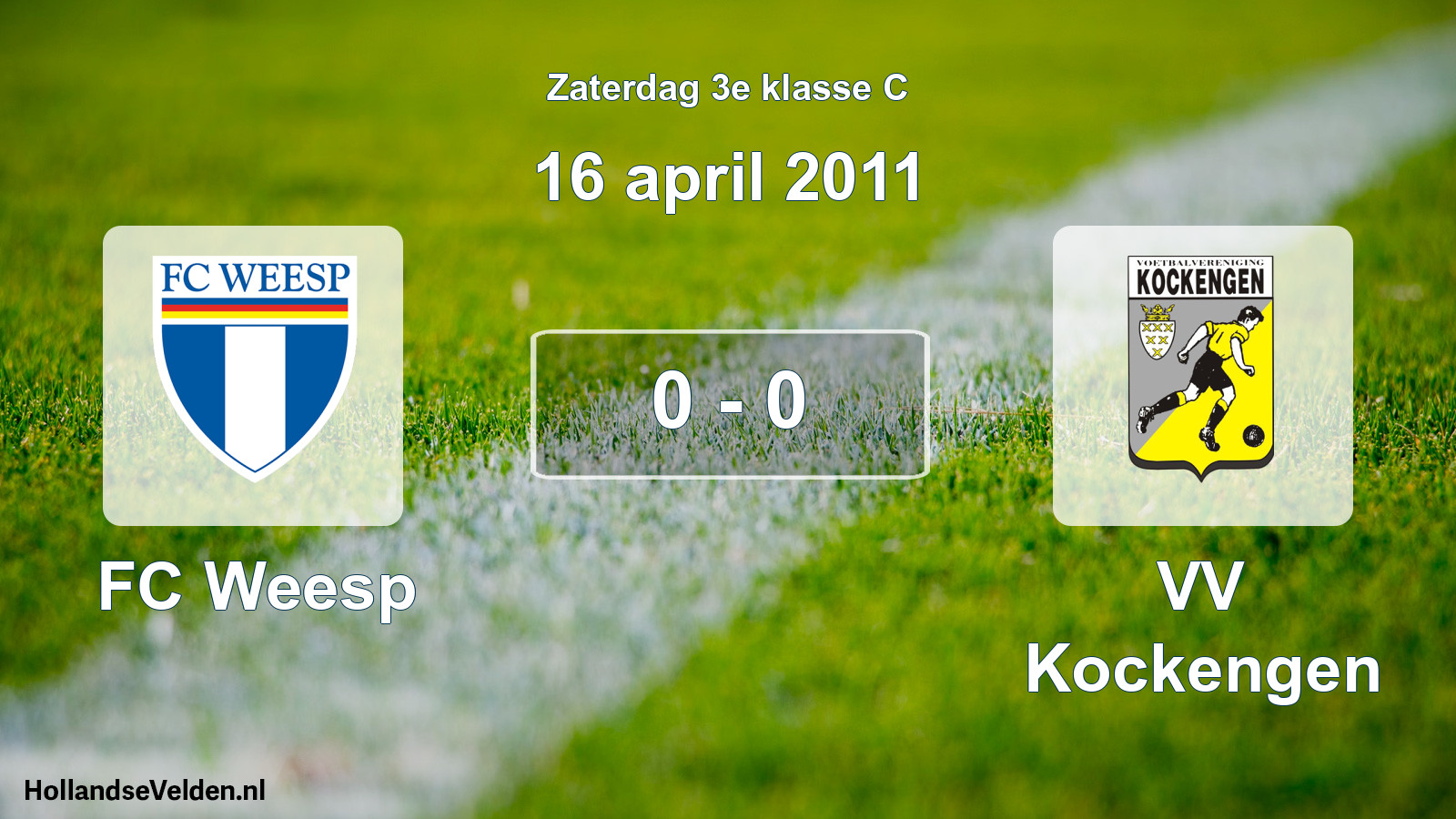 Total number of matches played: FC Weesp - VV Kockengen 0 - 0 (16 April 2011)