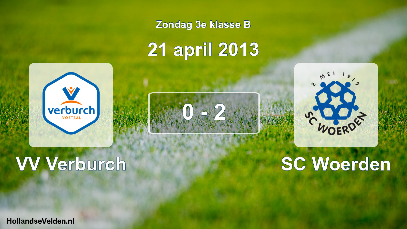 Total number of matches played: VV Verburch - SC Woerden 0 - 2 (21 April 2013)