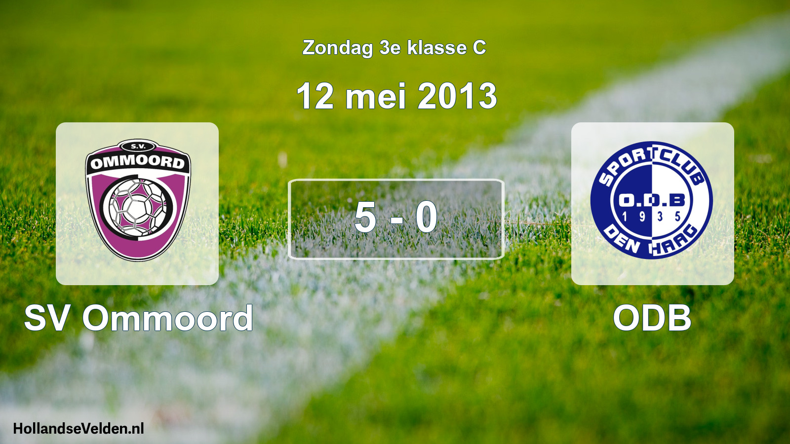 Total number of matches played: SV Ommoord - ODB 5 - 0 (12 May 2013)