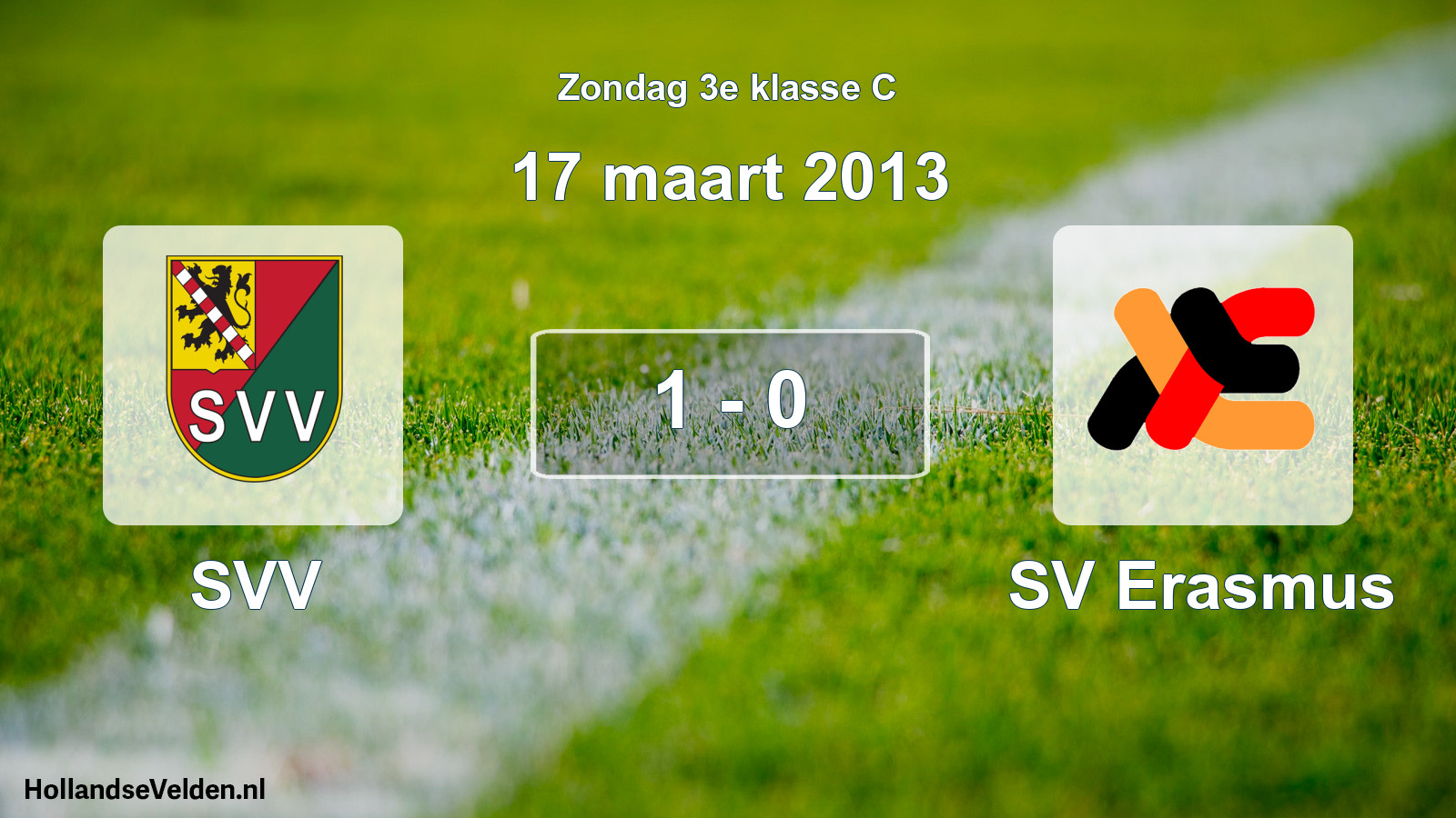 Total number of matches played: SVV - SV Erasmus 1 - 0 (17 March 2013)