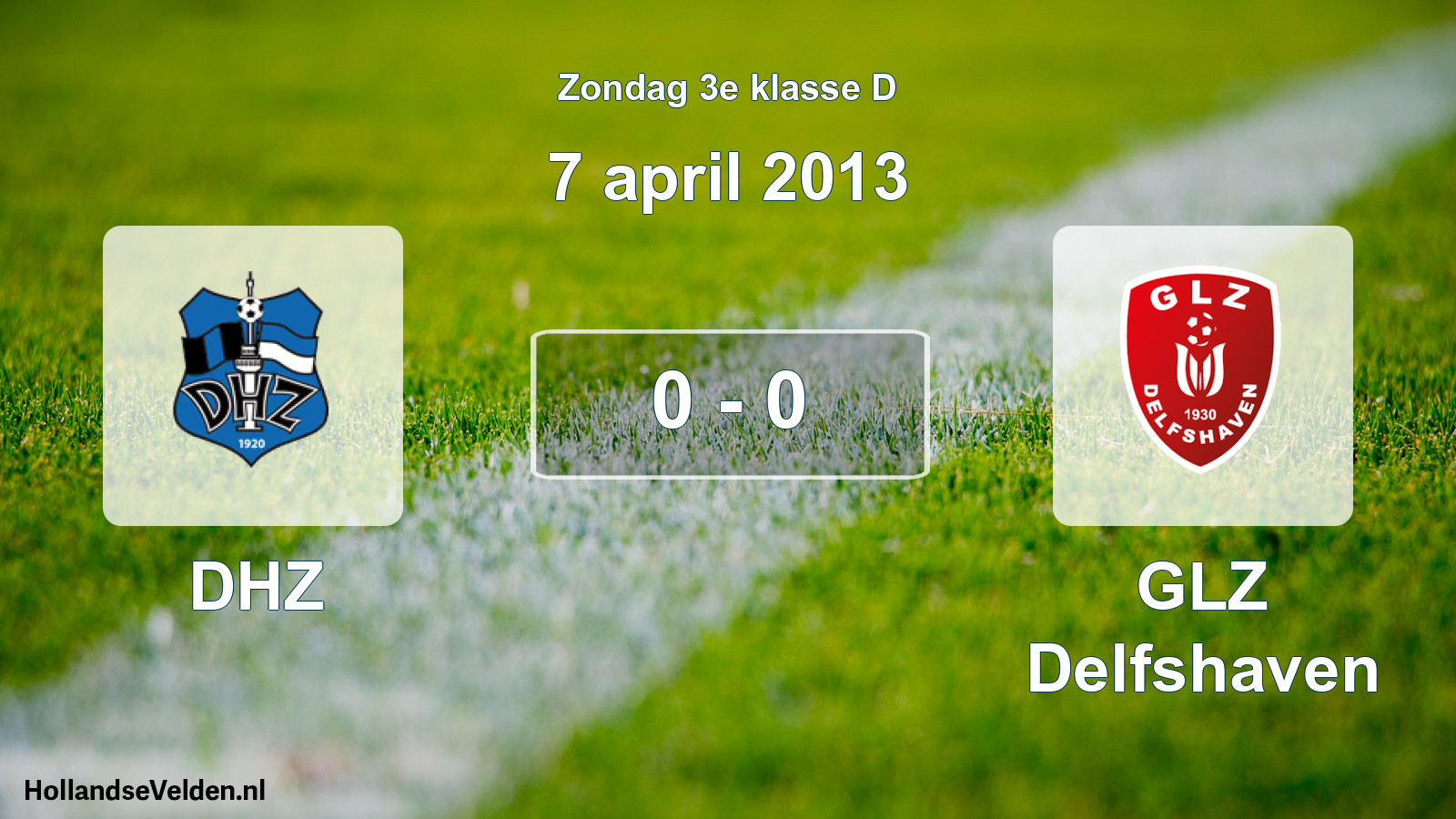 Total number of matches played: DHZ - GLZ Delfshaven 0 - 0 (7 April 2013)