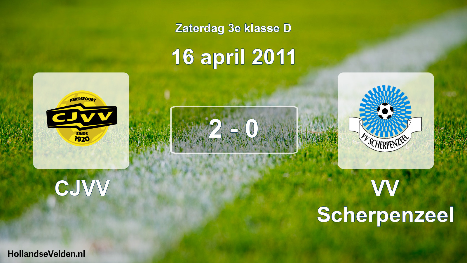 Total number of matches played: CJVV - VV Scherpenzeel 2 - 0 (16 April 2011)
