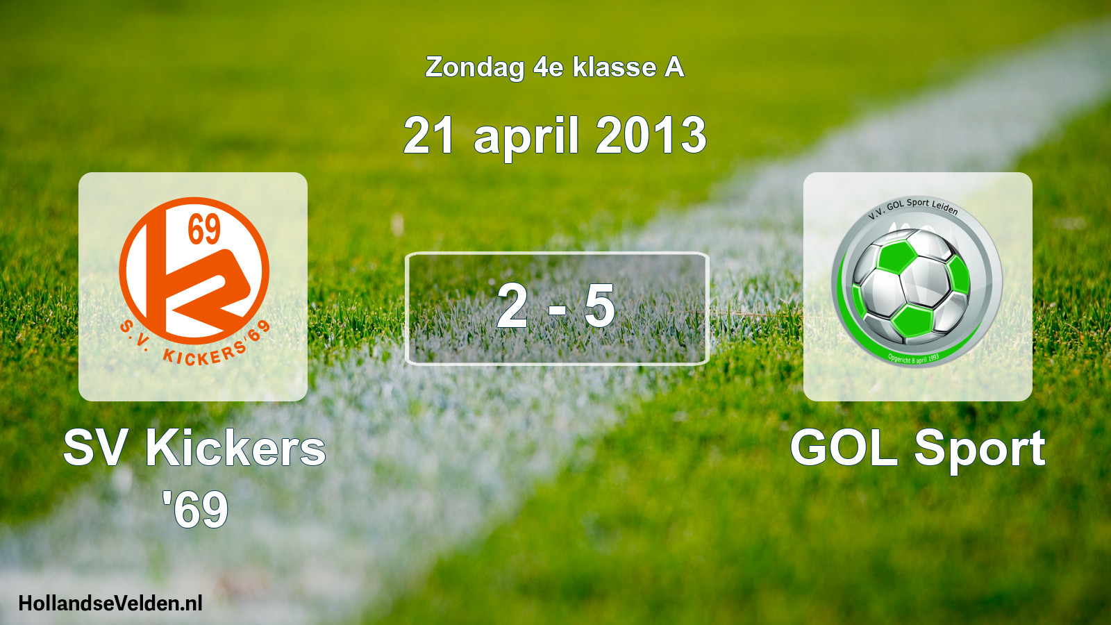 Total number of matches played: SV Kickers '69 - GOL Sport 2 - 5 (21 April 2013)