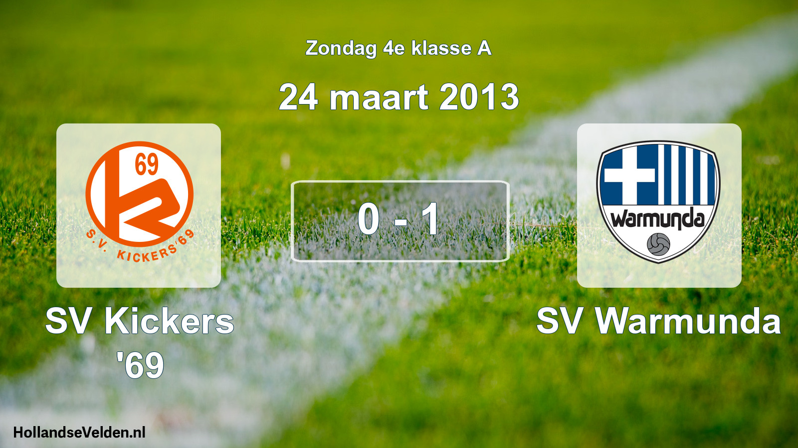 Total number of matches played: SV Kickers '69 - SV Warmunda 0 - 1 (24 March 2013)