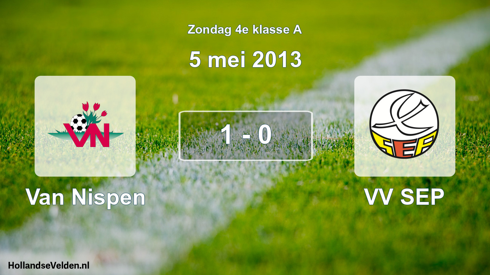 Total number of matches played: Van Nispen - VV SEP 1 - 0 (5 May 2013)