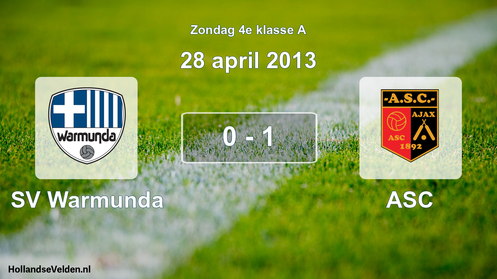 Total number of matches played: SV Warmunda - ASC 0 - 1 (28 April 2013)